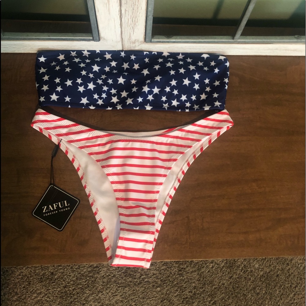 American Flag Bandeau Bikini